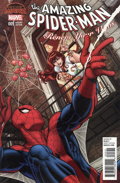 Cover for Amazing Spider-Man: Renew Your Vows (Marvel, 2015 series) #5 [Variant Edition - Nick Bradshaw Cover]
