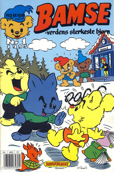 Cover for Bamse (Hjemmet / Egmont, 1991 series) #1/1993