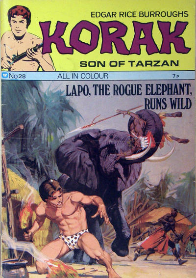 Cover for Edgar Rice Burroughs Korak, Son of Tarzan (Thorpe & Porter, 1971 series) #28