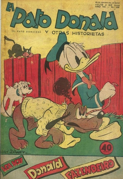 Cover for El Pato Donald (Editorial Abril, 1944 series) #308