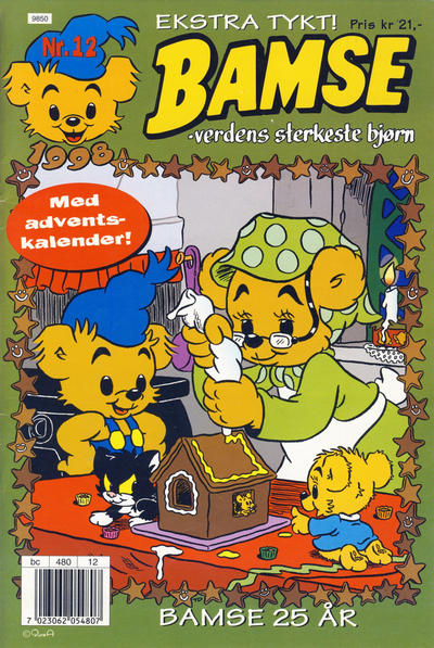 Cover for Bamse (Hjemmet / Egmont, 1991 series) #12/1998