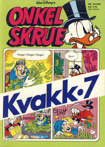 Cover for Onkel Skrue (Hjemmet / Egmont, 1976 series) #10/1981
