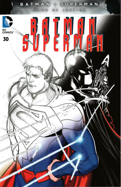 Cover for Batman / Superman (DC, 2013 series) #30 [Batman v Superman Fade Cover]