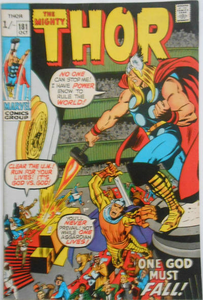 Cover for Thor (Marvel, 1966 series) #181 [British]