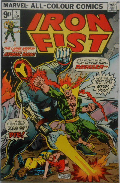 Cover for Iron Fist (Marvel, 1975 series) #3 [British]