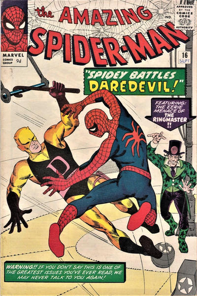 Cover for The Amazing Spider-Man (Marvel, 1963 series) #16 [British]