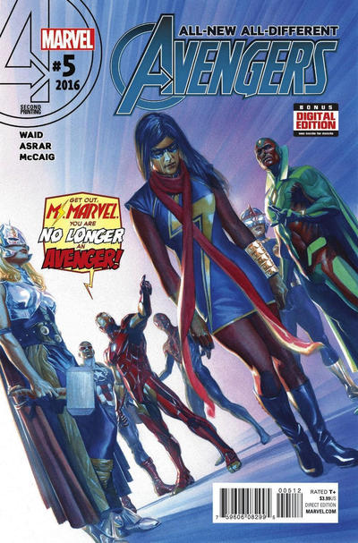Cover for All-New, All-Different Avengers (Marvel, 2016 series) #5 [Alex Ross Second Printing Variant]