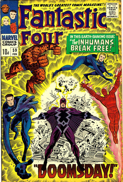 Cover for Fantastic Four (Marvel, 1961 series) #59 [British]