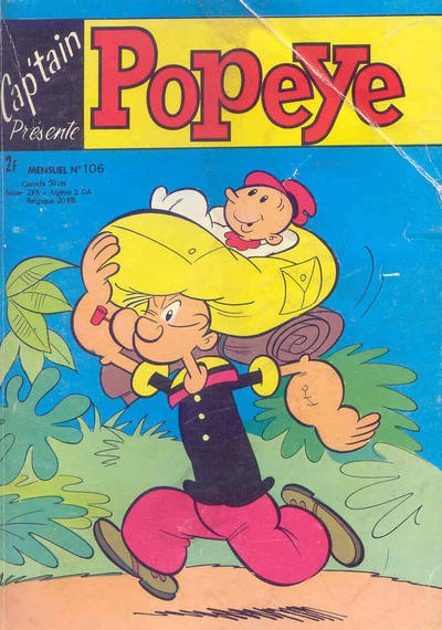 Cover for Cap'tain Présente Popeye (Société Française de Presse Illustrée (SFPI), 1964 series) #106