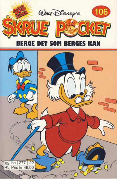 Cover for Skrue Pocket (Hjemmet / Egmont, 1984 series) #106 - Berge det som berges kan [Reutsendelse]