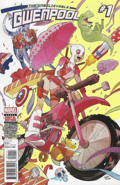 Cover for The Unbelievable Gwenpool (Marvel, 2016 series) #1 [Direct Edition - Gurihiru Cover]