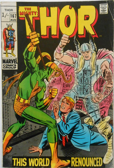 Cover for Thor (Marvel, 1966 series) #167 [British]