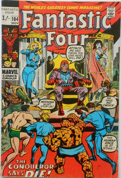 Cover for Fantastic Four (Marvel, 1961 series) #104 [British]
