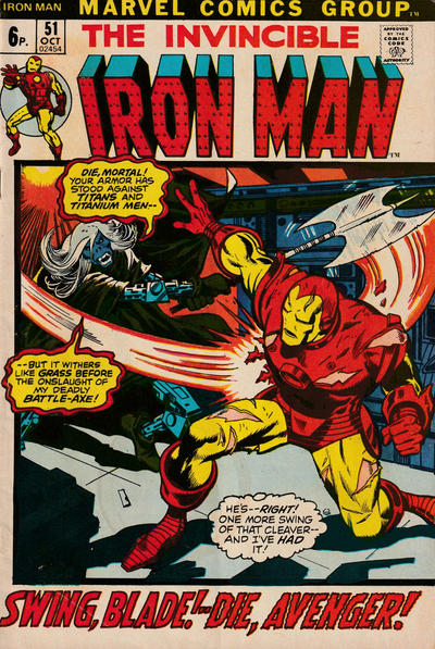 Cover for Iron Man (Marvel, 1968 series) #51 [British]