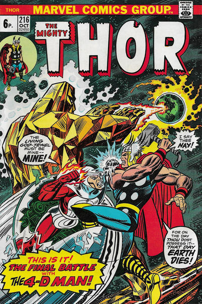 Cover for Thor (Marvel, 1966 series) #216 [British]