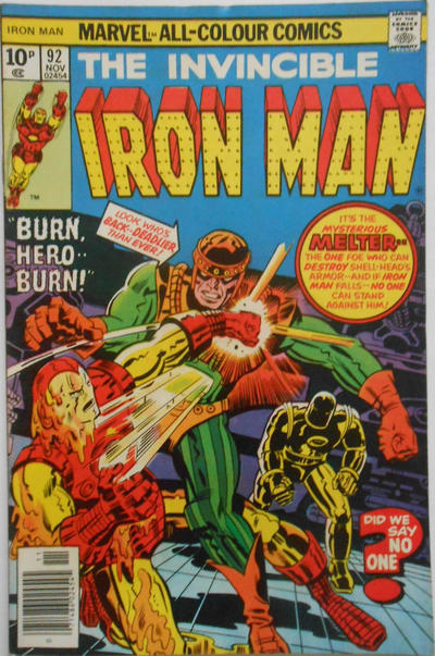 Cover for Iron Man (Marvel, 1968 series) #92 [British]