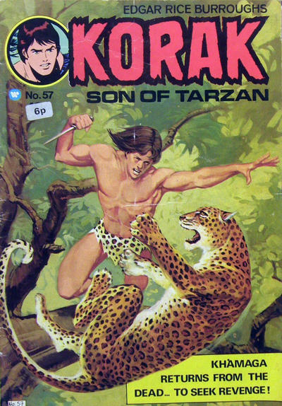 Cover for Edgar Rice Burroughs Korak, Son of Tarzan (Thorpe & Porter, 1971 series) #57