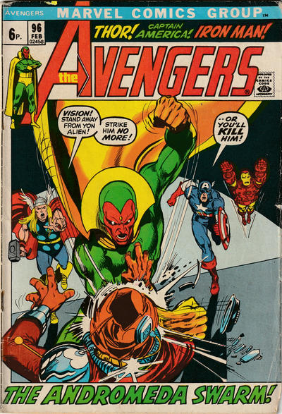 Cover for The Avengers (Marvel, 1963 series) #96 [British]