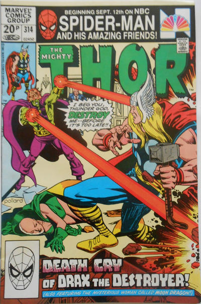 Cover for Thor (Marvel, 1966 series) #314 [British]