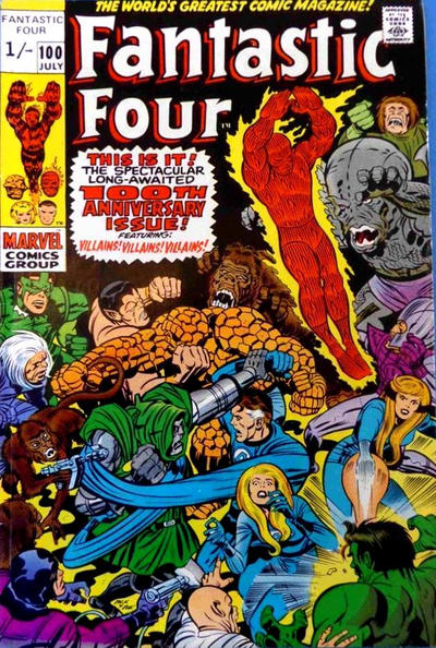 Cover for Fantastic Four (Marvel, 1961 series) #100 [British]
