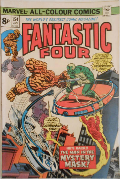 Cover for Fantastic Four (Marvel, 1961 series) #154 [British]