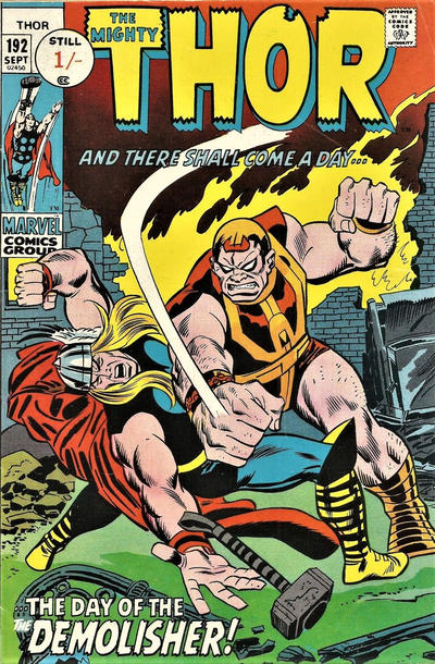 Cover for Thor (Marvel, 1966 series) #192 [British]