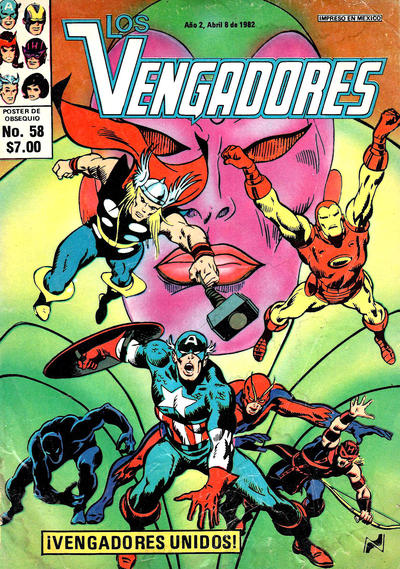 Cover for Los Vengadores (Novedades, 1981 series) #58
