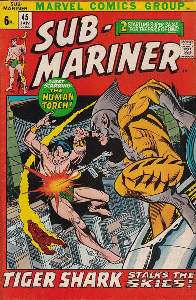 Cover for Sub-Mariner (Marvel, 1968 series) #45 [British]