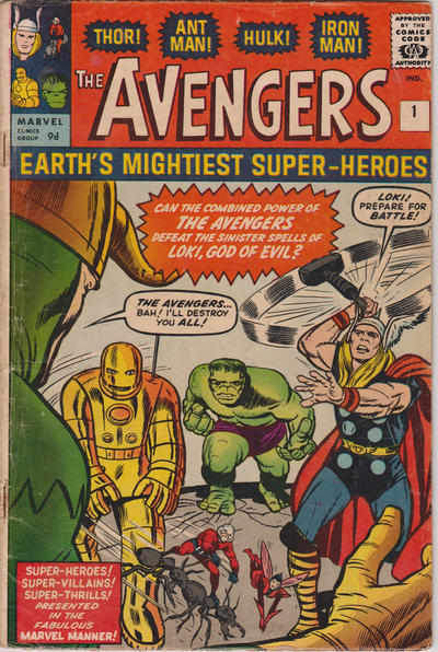 Cover for The Avengers (Marvel, 1963 series) #1 [British]