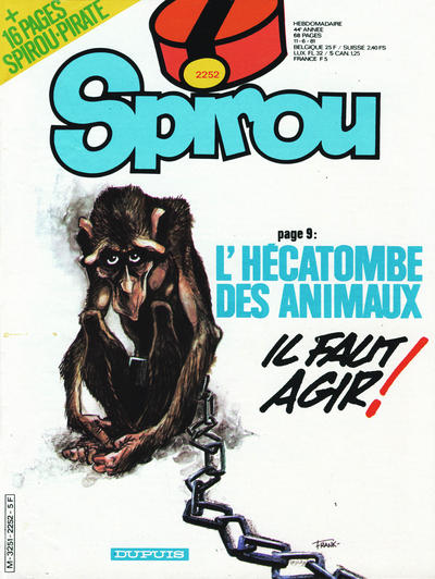 Cover for Spirou (Dupuis, 1947 series) #2252