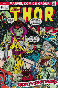 Cover Thumbnail for Thor (Marvel, 1966 series) #212 [British]