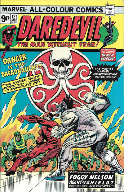 Cover for Daredevil (Marvel, 1964 series) #121 [British]
