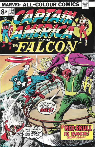 Cover for Captain America (Marvel, 1968 series) #184 [British]