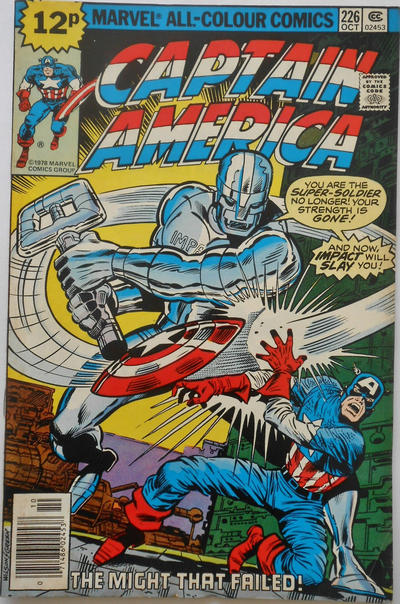 Cover for Captain America (Marvel, 1968 series) #226 [British]