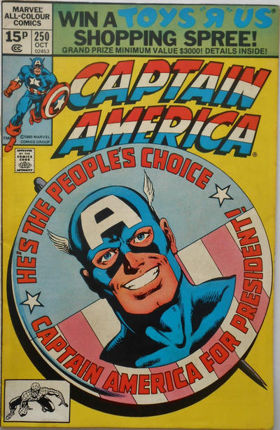 Cover for Captain America (Marvel, 1968 series) #250 [British]