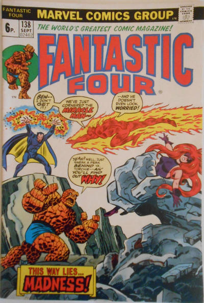 Cover for Fantastic Four (Marvel, 1961 series) #138 [British]