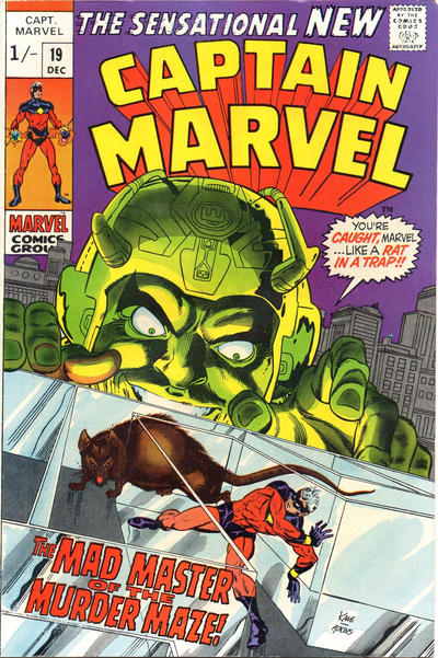 Cover for Captain Marvel (Marvel, 1968 series) #19 [British]
