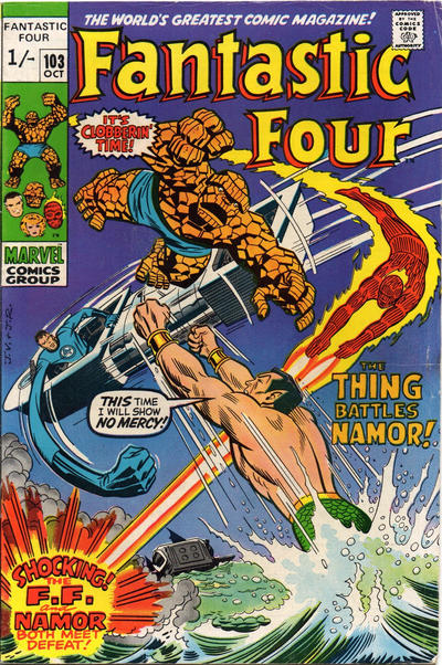 Cover for Fantastic Four (Marvel, 1961 series) #103 [British]