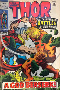Cover Thumbnail for Thor (Marvel, 1966 series) #166 [British]