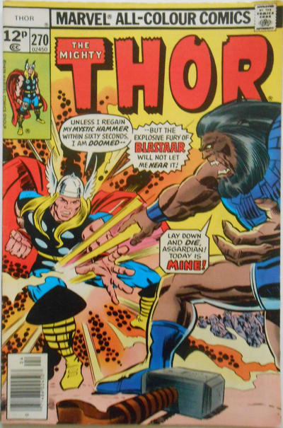 Cover for Thor (Marvel, 1966 series) #270 [British]
