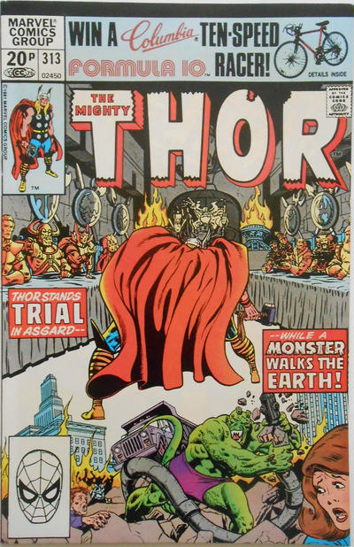 Cover for Thor (Marvel, 1966 series) #313 [British]