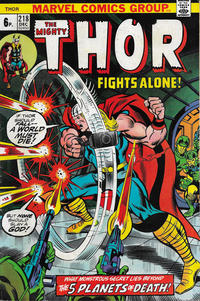 Cover Thumbnail for Thor (Marvel, 1966 series) #218 [British]