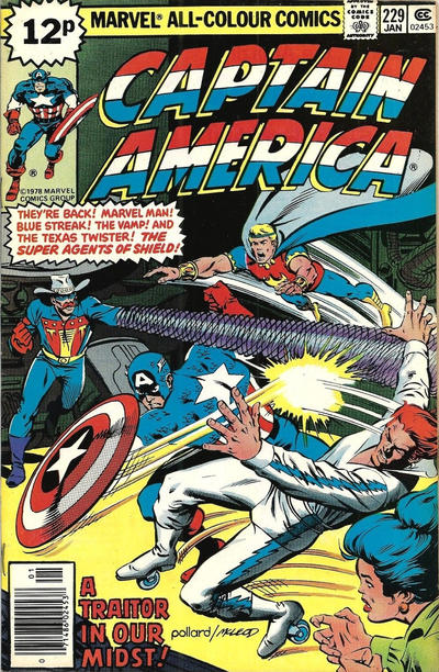 Cover for Captain America (Marvel, 1968 series) #229 [British]