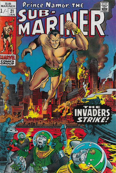Cover for Sub-Mariner (Marvel, 1968 series) #21 [British]