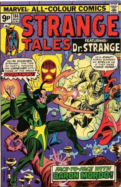 Cover for Strange Tales (Marvel, 1973 series) #184 [British]