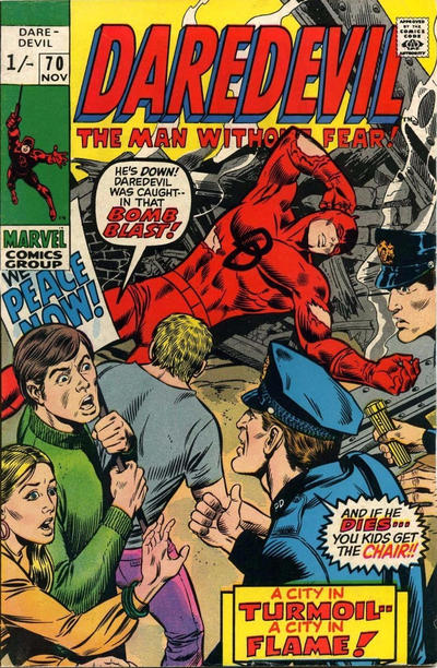 Cover for Daredevil (Marvel, 1964 series) #70 [British]