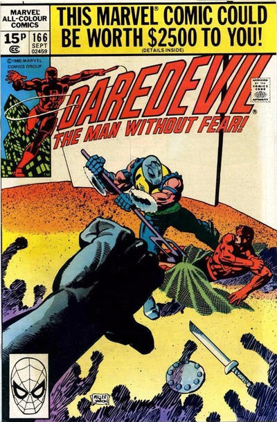 Cover for Daredevil (Marvel, 1964 series) #166 [British]