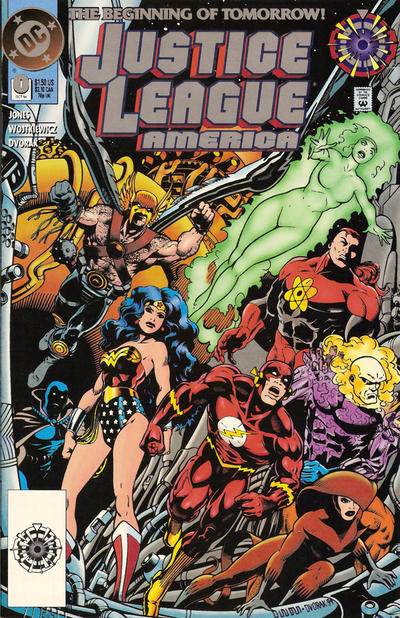 Cover for Justice League America (DC, 1989 series) #0 [Zero Hour Logo]