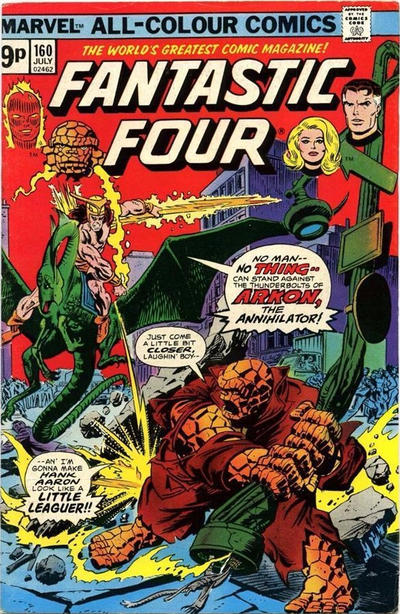 Cover for Fantastic Four (Marvel, 1961 series) #160 [British]