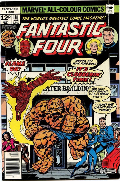Cover for Fantastic Four (Marvel, 1961 series) #181 [British]